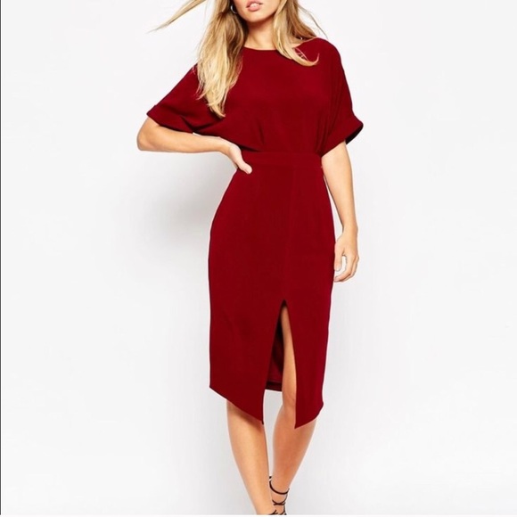 asos wine dress